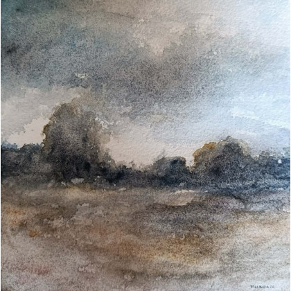 Paulina Lebida - obrazy akwarela - Pejzaż-  akwarela formatu 20/20 cm foto #1