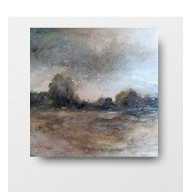 Pejzaż-  akwarela formatu 20/20 cm
