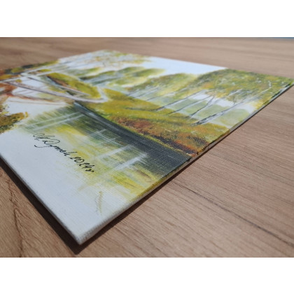 Marzena Dymek - obrazy akryl - POSEZONOWA WYPRZEDAŻ ZESTAWU OBRAZÓW - DYPTYK NATURA PĘDZLEM MALOWANA - 2x 24x30cm foto #3