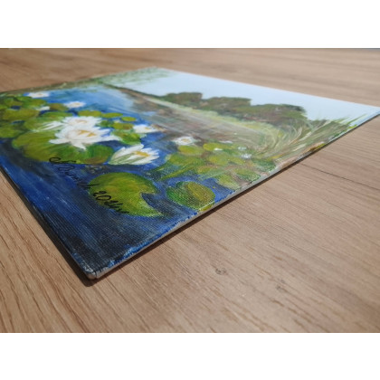 Marzena Dymek - obrazy akryl - WYPRZEDAŻ ZESTAWU OBRAZÓW - DYPTYK BŁĘKITNE PRZEBUDZENIE - 2x 24x30cm foto #4