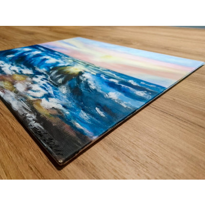 Marzena Dymek - obrazy akryl - WYPRZEDAŻ ZESTAWU OBRAZÓW - DYPTYK WOLNOŚĆ I BEZKRES - 2x 24x30cm foto #3