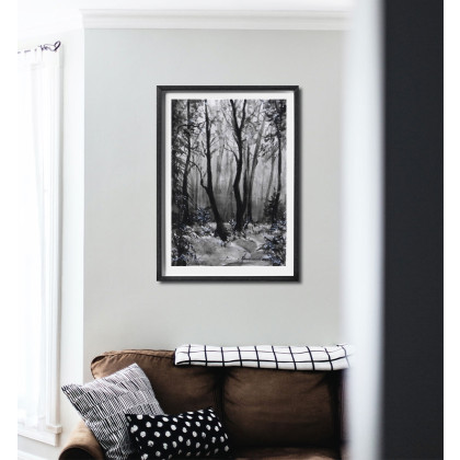 Jolanta Frankiewicz - obrazy akwarela - Polanka- monochromatyczna akwarela A4 foto #1