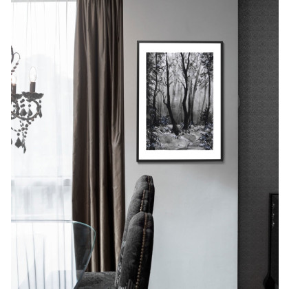 Jolanta Frankiewicz - obrazy akwarela - Polanka- monochromatyczna akwarela A4 foto #2