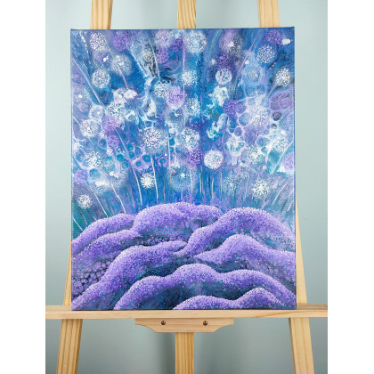 Elżbieta Hanarz - obrazy akryl - Wrzosowisko - Obraz akrylowy na płótnie 40x50 foto #1