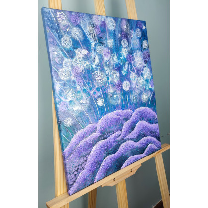 Elżbieta Hanarz - obrazy akryl - Wrzosowisko - Obraz akrylowy na płótnie 40x50 foto #2