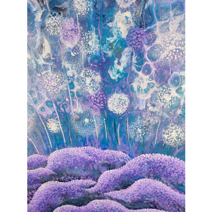 Elżbieta Hanarz - obrazy akryl - Wrzosowisko - Obraz akrylowy na płótnie 40x50 foto #4