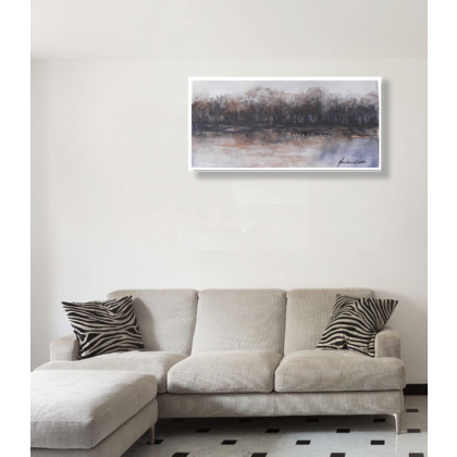 Jolanta Frankiewicz - obrazy akwarela - ,,Zmierzchanie,,- nastrojowa akwarela wertykalny format foto #1