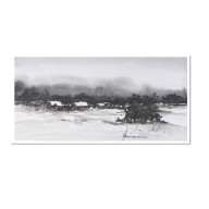 ,, W ciszy ,,- nastrojowa akwarela wertykalny format