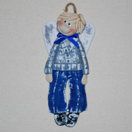 GUSTAW JEST FAJNY - ANIOŁEK Z MASY SOLNEJ, PREZENT, DEKORACJA