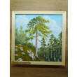 RĘCZNIE MALOWANY AKRYLOWY OBRAZ Z RAMĄ I CYTATEM - PRZENIEŚ DO WNĘTRZ ZAPACH LASU