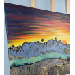 Krajobraz górski o zachodzie słońca - Płótno 50x70