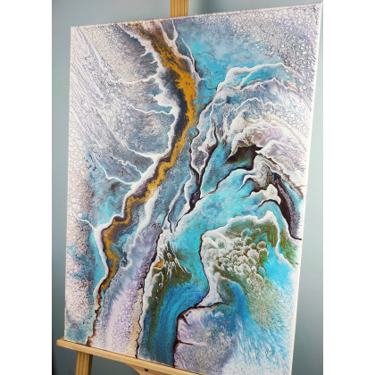 Elżbieta Hanarz - obrazy akryl - Lodowiec - Obraz akrylowy na płótnie 50x70 foto #2