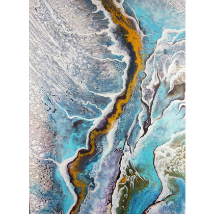 Elżbieta Hanarz - obrazy akryl - Lodowiec - Obraz akrylowy na płótnie 50x70 foto #3