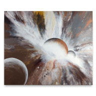 NARODZINY - ABSTRAKCJA KOSMICZNA NA PŁÓTNIE 50X60