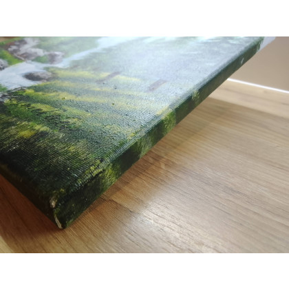 Marzena Dymek - obrazy akryl - POMYSŁ NA SPERSONALIZOWANY PREZENT- RĘCZNIE MALOWANY DYPTYK GÓRSKI SPOKÓJ 2x 30x24cm foto #4