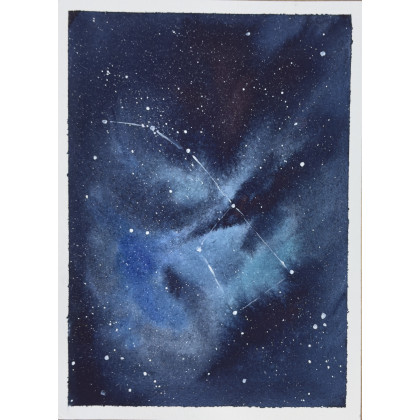 Yunona Kucherevska - obrazy akwarela - Akwarela A5 Wielka Niedźwiedzica foto #1