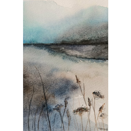 Paulina Lebida - obrazy akwarela - Pejzaż-  akwarela formatu A5 foto #1