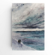 Nad morzem-  akwarela formatu A5