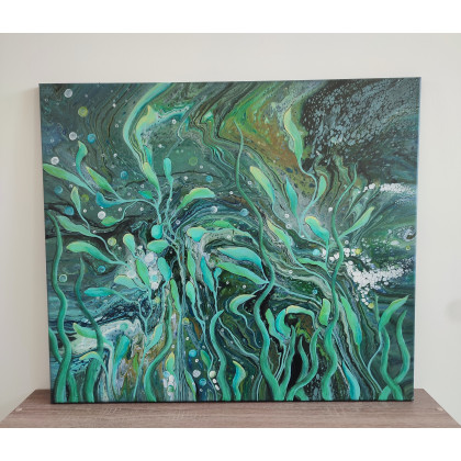 Elżbieta Hanarz - obrazy akryl - Seaweed - Obraz akrylowy na płótnie 60x70 foto #1
