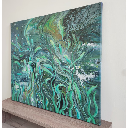Elżbieta Hanarz - obrazy akryl - Seaweed - Obraz akrylowy na płótnie 60x70 foto #2