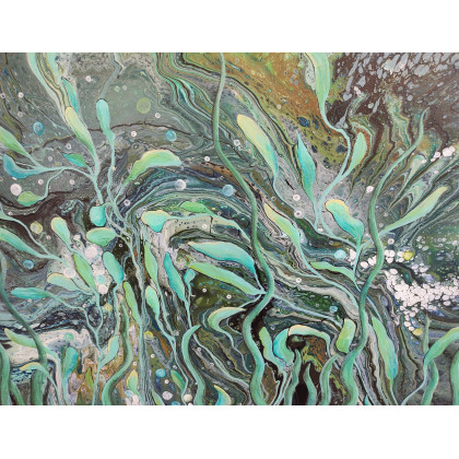Elżbieta Hanarz - obrazy akryl - Seaweed - Obraz akrylowy na płótnie 60x70 foto #4
