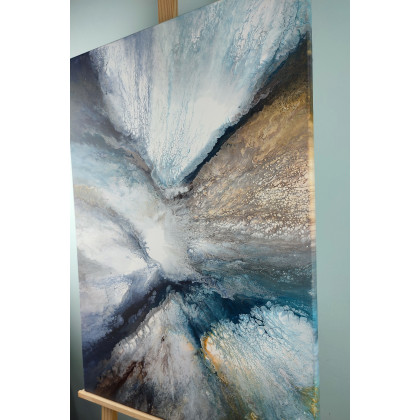 Elżbieta Hanarz - obrazy akryl - Burza - Obraz abstrakcyjny na płótnie 50x70 foto #1