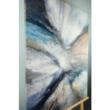 Elżbieta Hanarz - obrazy akryl - Burza - Obraz abstrakcyjny na płótnie 50x70 foto #2