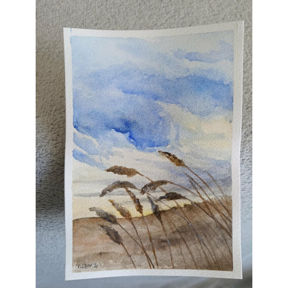 Paulina Lebida - obrazy akwarela - Pejzaż-  akwarela formatu A5 foto #1