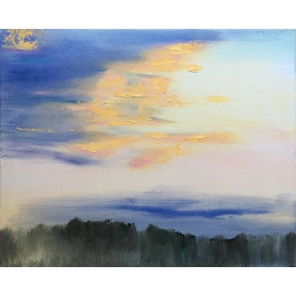 Abstrakcyjne niebo #5, Bogna Woskowicz, obrazy olejne