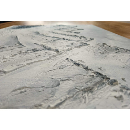 Marzena Dymek - obrazy akryl - SKANDYNAWSKA DEKORACJA - OBRAZ STRUKTURALNY Z TEKSTURĄ 3D OSZRONIONE SZCZYTY (darmowa dostawa) foto #2