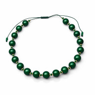 Naszyjnik Elegancki z Zielonych Korali – Styl Vintage / Klasyka