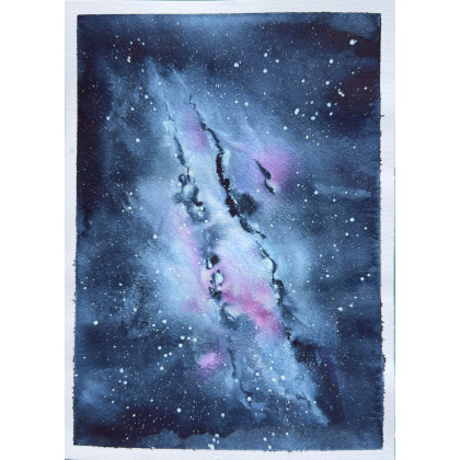 Yunona Kucherevska - obrazy akwarela - Akwarela A5 Wszechświat foto #2