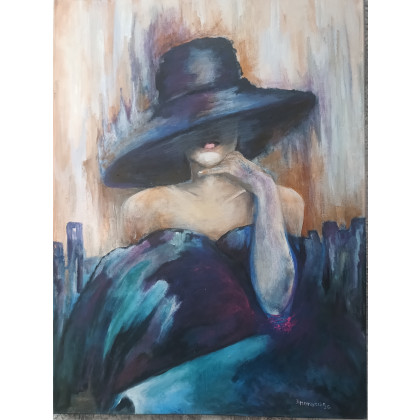 Bozena Chlopecka - olej + akryl - Kapelusznica foto #1