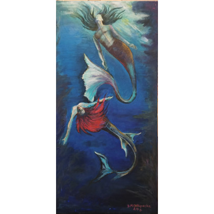 Bozena Chlopecka - olej + akryl - Syreny foto #1