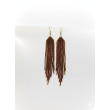 Kolczyki Chocolate Długie Kolczyki Beadingowe - Głęboki Brąz (13,5 cm)