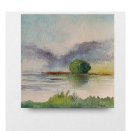 Drzewko- akwarela formatu 15/15 cm