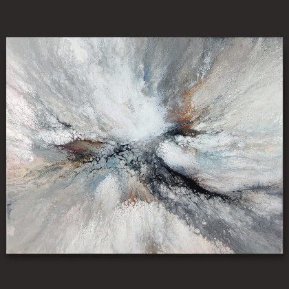 Memories - Obraz wykonany metodą pouringu na płótnie 40x50, Elżbieta Hanarz, obrazy akryl