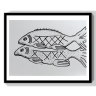 Rysunek piórkiem ryby