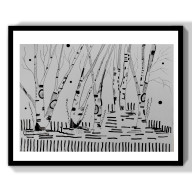 Rysunek piórkiem -Drzewa