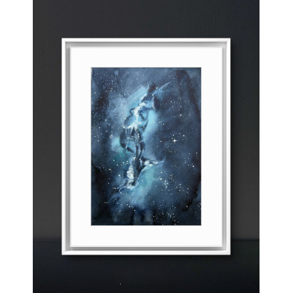 Akwarela A4 Kosmos, Yunona Kucherevska, obrazy akwarela