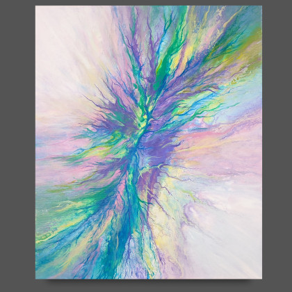 Pastelowy Sen - Akryl na płótnie 50x60, Elżbieta Hanarz, obrazy akryl