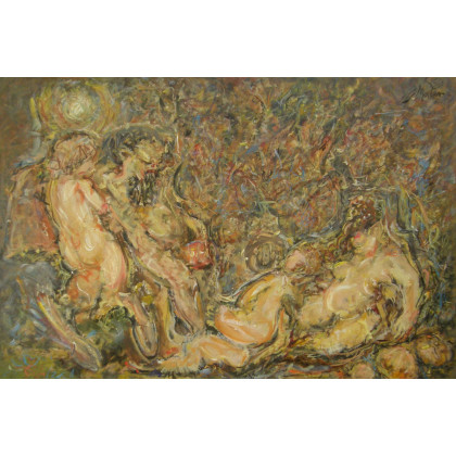 Bachanalia, 70x100 cm, Eryk Maler, obrazy olejne