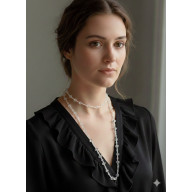 Kaskadowy Naszyjnik „Lśniąca Rosa” - Dwuwarstwowa Elegancja