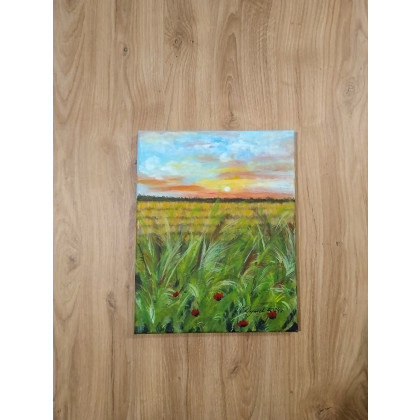 Marzena Dymek - obrazy akryl - ZESTAW RĘCZNIE MALOWANYCH OBRAZÓW - DYPTYK PULS NATURY foto #1