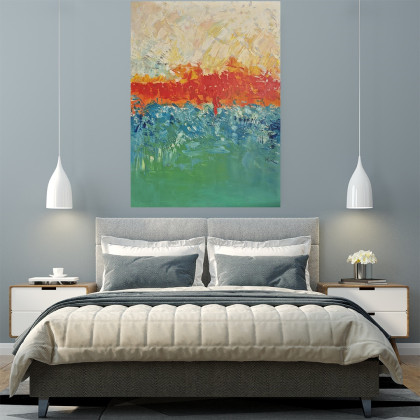 Marlena Kuć - obrazy olejne - horyzont w ogniu foto #1