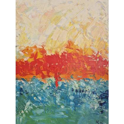 Marlena Kuć - obrazy olejne - horyzont w ogniu foto #3