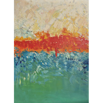 Marlena Kuć - obrazy olejne - horyzont w ogniu foto #4