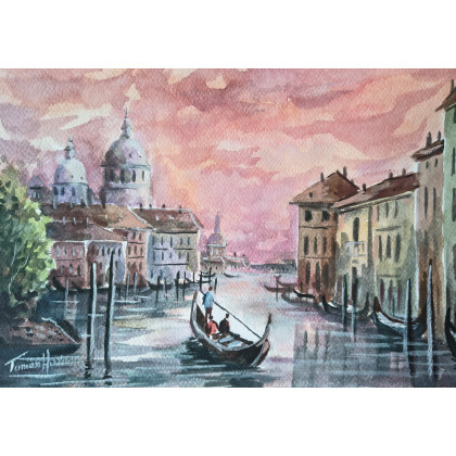WENECJA, Tomasz Woźniak, obrazy akwarela