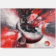 SERCE SUPERNOWEJ - KOSMICZNA ABSTRAKCJA NA PŁÓTNIE 50X70