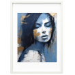 PORTRET kobiety in Blue 02, plakat 39x49 cm